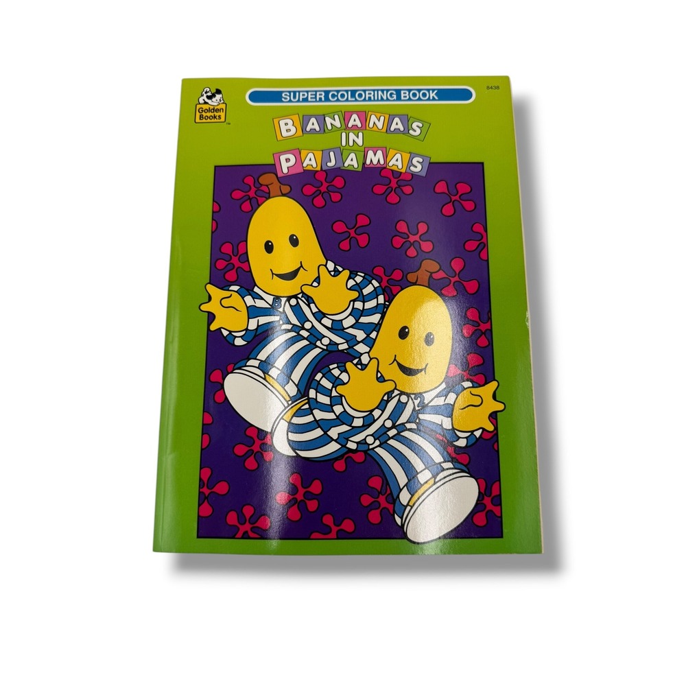 Bananas in Pajamas Golden‎ Books Coloring Book Green Vintage 1996